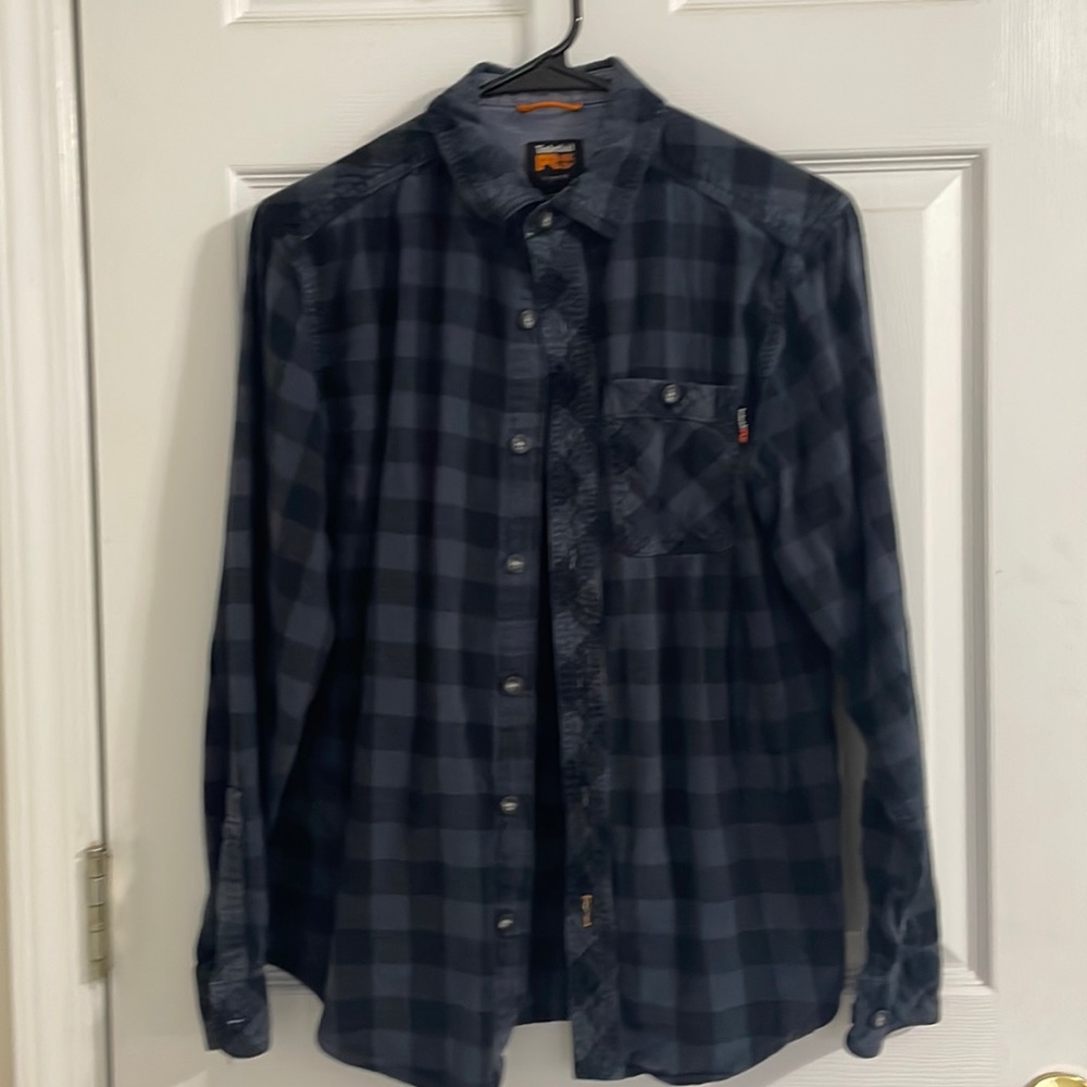Timberland Pro plaid long sleeve mens shirt